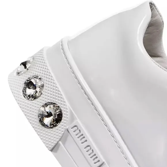 Miu Miu Women's Crystal Skate Sneakers NWB - Picture 4 of 5